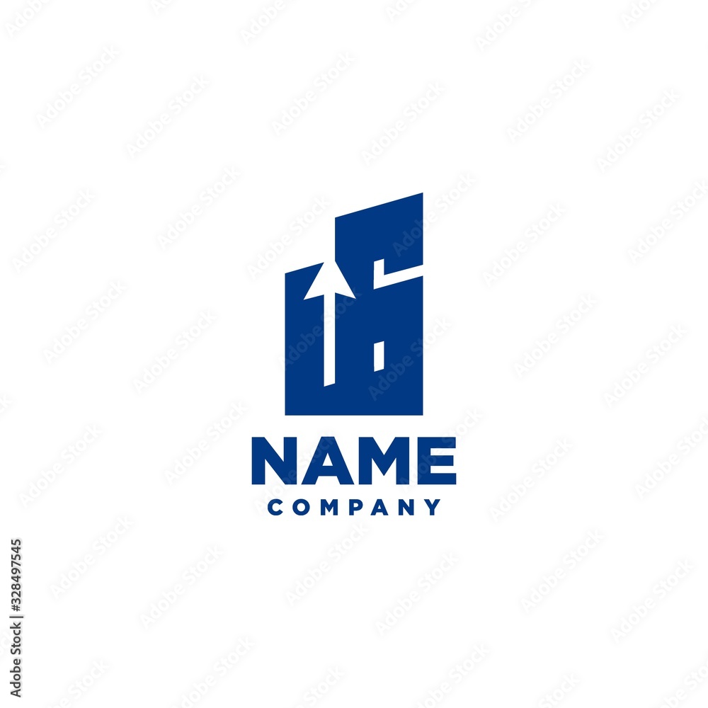 LG monogram logo with a negative space style arrow up design template LG monogram logo with a negative space style arrow up design template