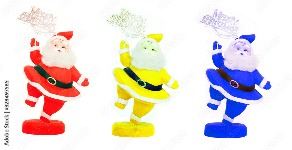Obraz premium Santa Claus tricolor on white