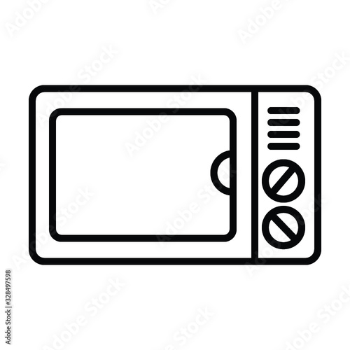 Microwave oven icon vector illustration photo