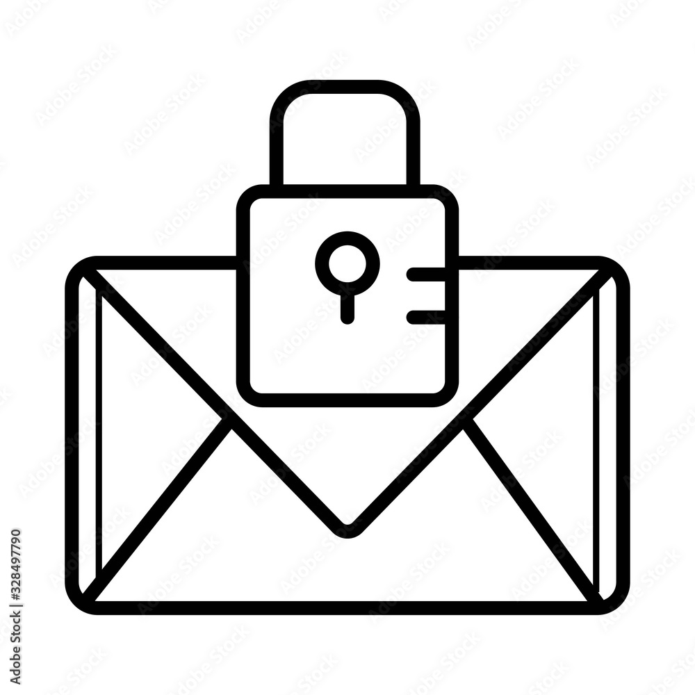 Secure mail icon vector illustration Secure mail icon vector illustration