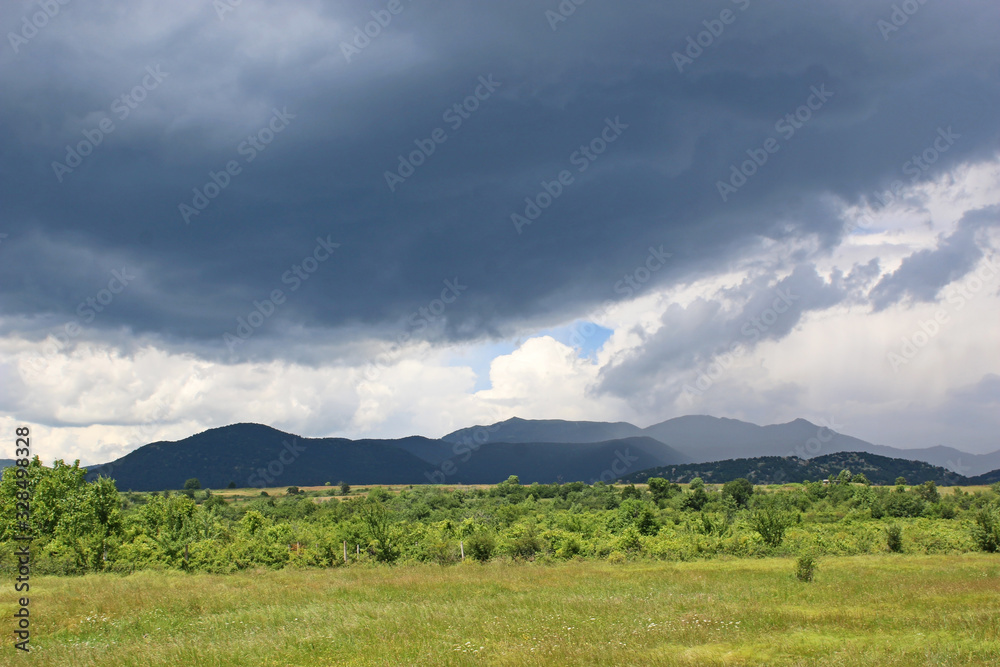 Storm clouds over the Sredna Gora Mountains, Bulgaria	