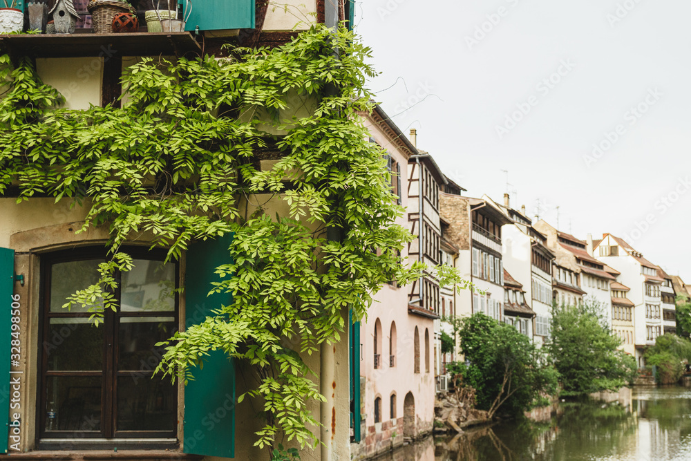 Nice details of the city of Strasbourg (France). Houses with decorated failures. Nice details of the city of Strasbourg (France). Houses with decorated failures.