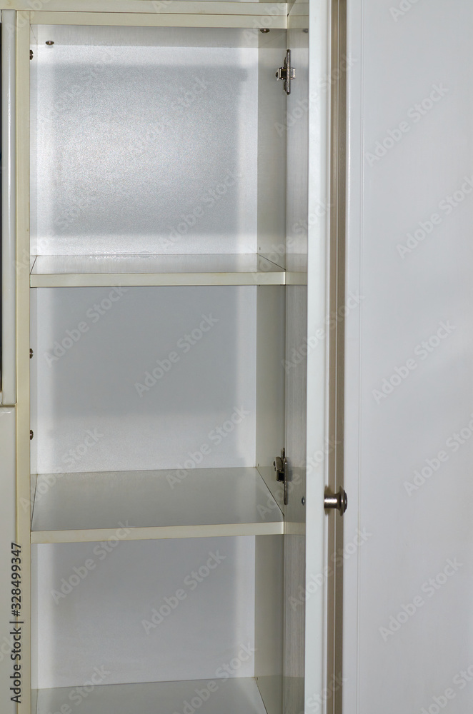 Wardrobe with empty shelves