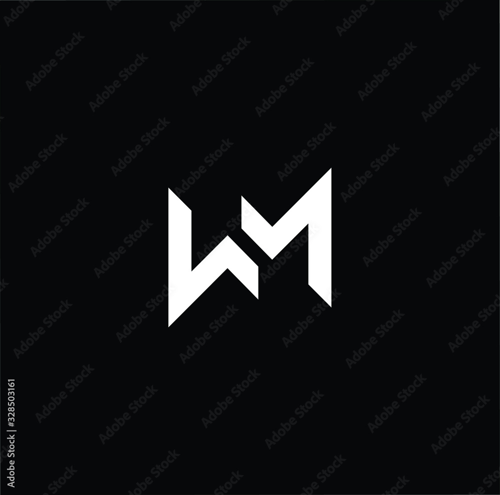 Initial based modern and minimal Logo. WM MW letter trendy fonts monogram icon symbol. Universal professional elegant luxury alphabet vector design Initial based modern and minimal Logo. WM MW letter trendy fonts monogram icon symbol. Universal professional elegant luxury alphabet vector design