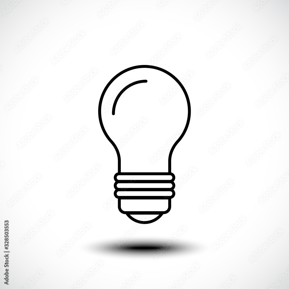 Light bulb line icon. Vector illustration Light bulb line icon. Vector illustration