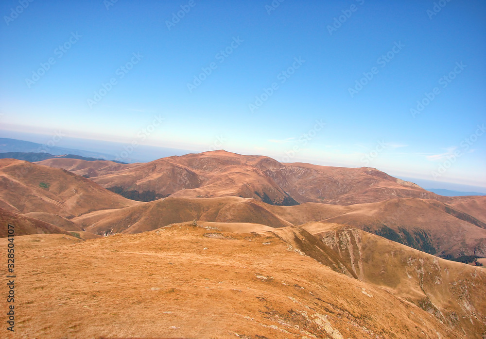 Landscape of mountain and blue sky