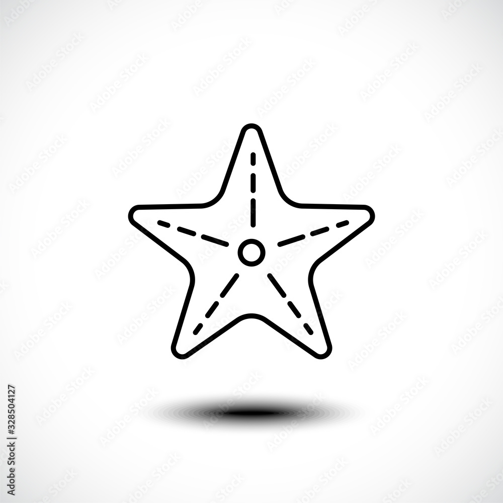 Starfish line icon. Vector illustration. Starfish line icon. Vector illustration.
