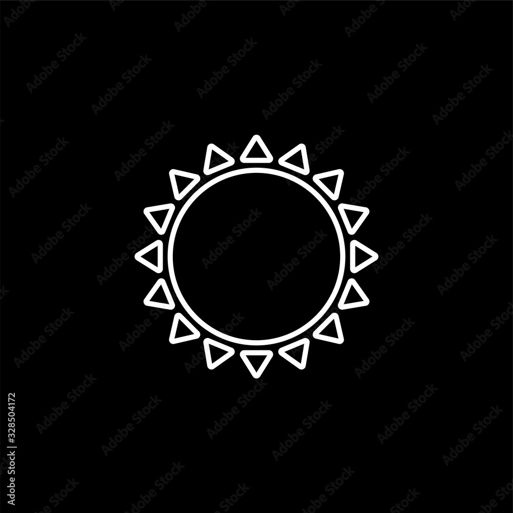 Sun line icon. Sunny weather concept. Forecast climate. Vector Illustration Sun line icon. Sunny weather concept. Forecast climate. Vector Illustration