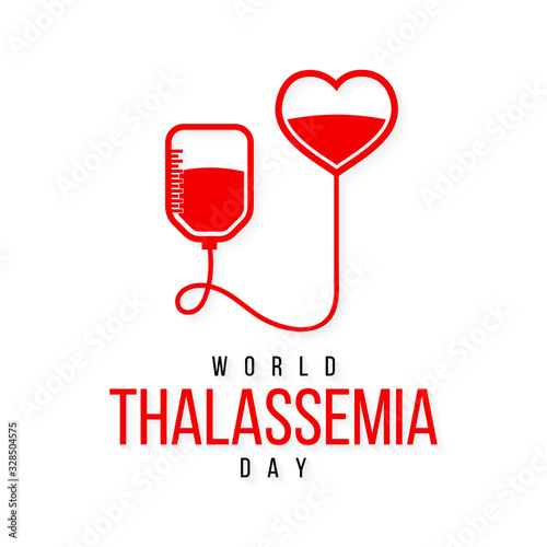 Vector illustration on the theme of world Thalassemia day observed on May 8th every year. Thalassemias are inherited blood disorders characterized by decreased hemoglobin production