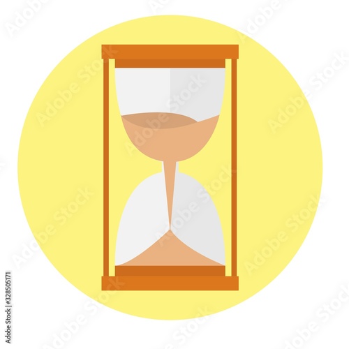 Hourglass sand timer graphic design vector illustration. Hourglass sand timer icon.