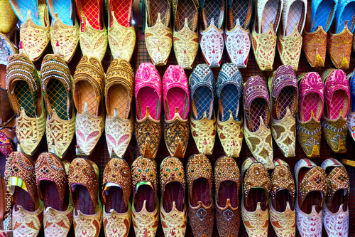 Babouches shoes at market stall