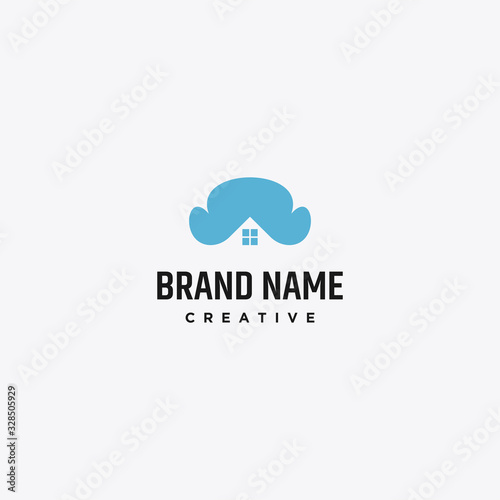 Cloud Home logo Icon template design in Vector illustration 