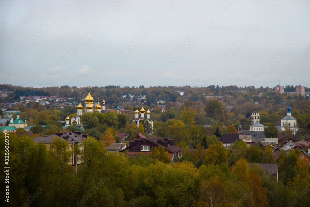 Panorama of Pereslavl-Zalessky in autumn