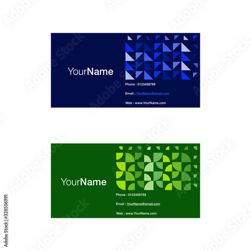 Business Card Set Collection Modern Abstract Design Template Element Vector