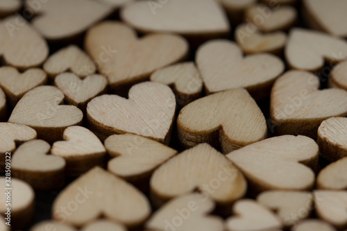 The Small Wooden Hearts background