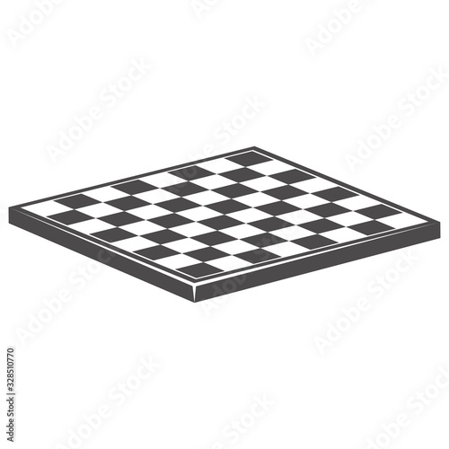 Board game of chess.Chess board without game pieces icon in flat style.Vector illustration.