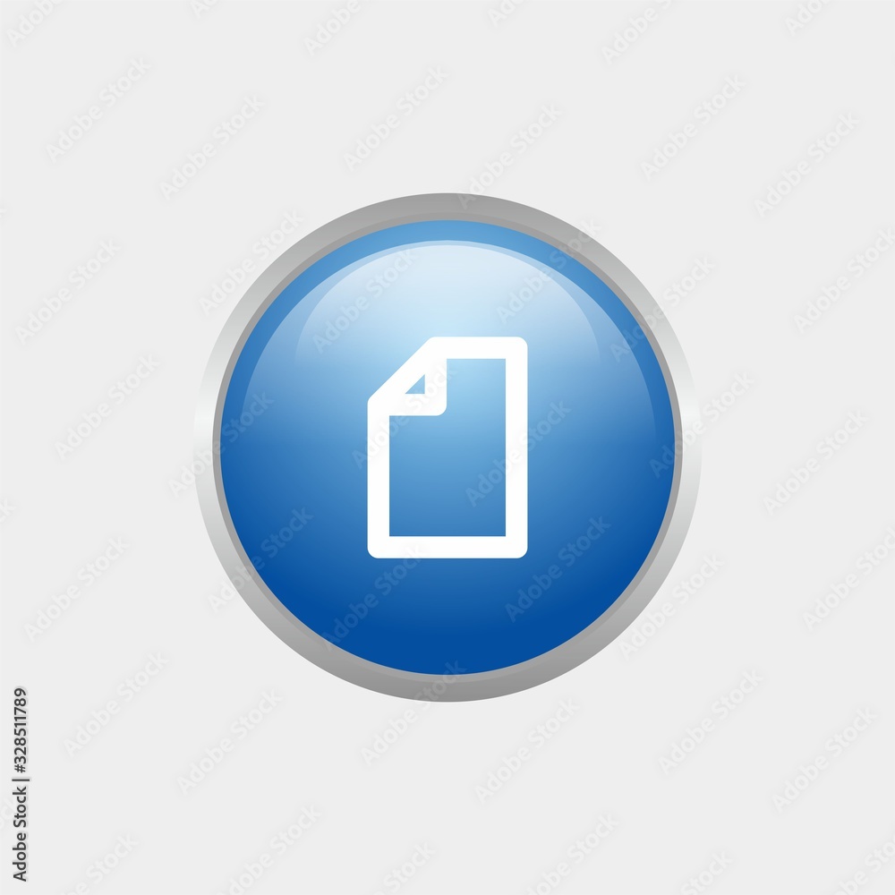 simple file glossy icon with Blue color design, circle glossy button template vector for website, advertising, print simple file glossy icon with Blue color design, circle glossy button template vector for website, advertising, print