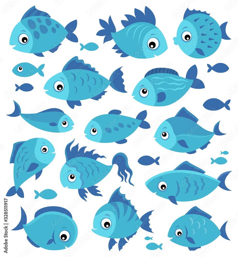 Stylized fishes theme set 3 Stylized fishes theme set 3