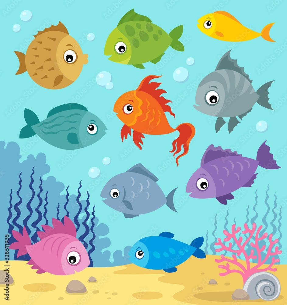Stylized fishes topic image 6