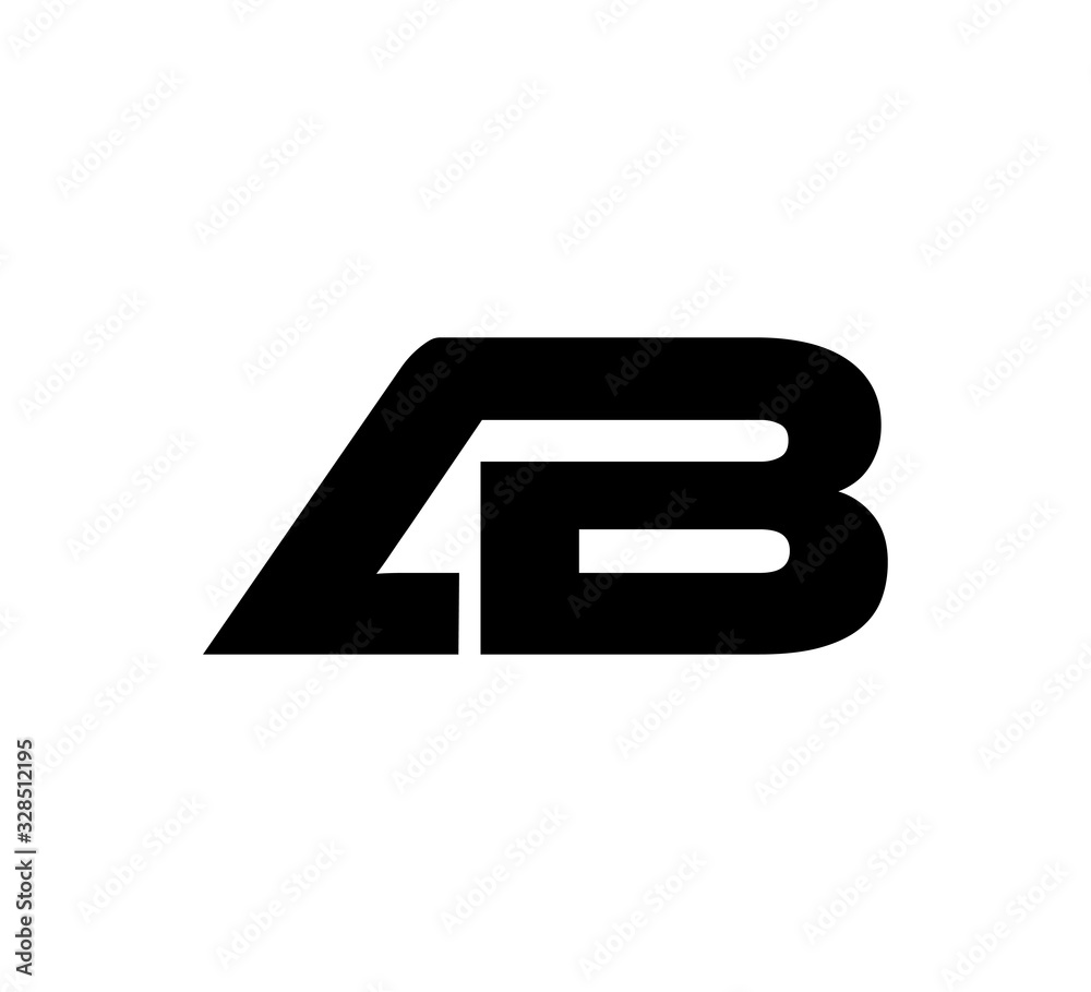 Initial 2 letter Logo Modern Simple Black AB Initial 2 letter Logo Modern Simple Black AB