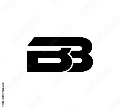 Initial 2 letter Logo Modern Simple Black BB