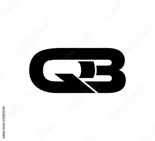 Initial 2 letter Logo Modern Simple Black QB