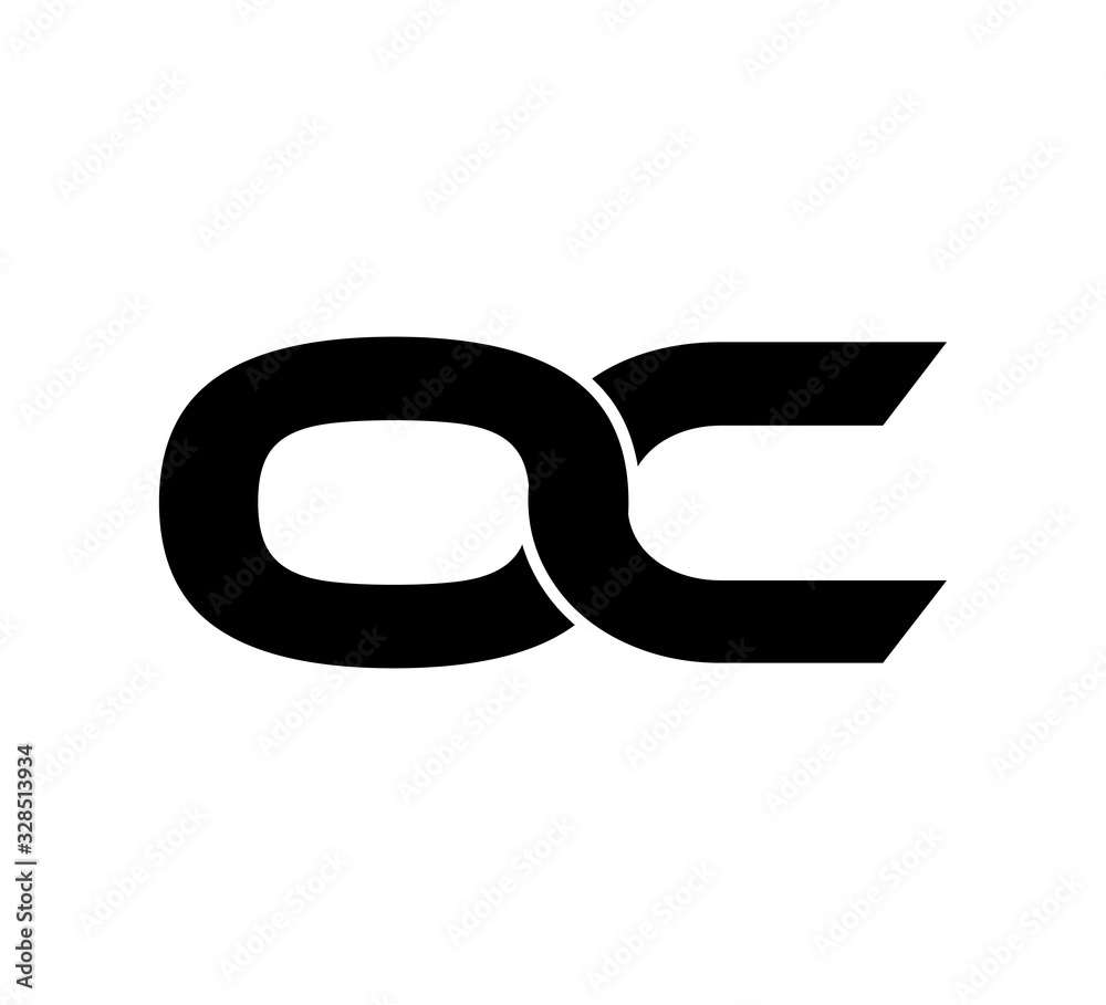 Initial 2 letter Logo Modern Simple Black OC Initial 2 letter Logo Modern Simple Black OC