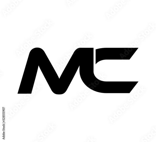 Initial 2 letter Logo Modern Simple Black MC