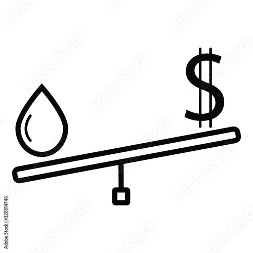 Balance between dollar and oil value