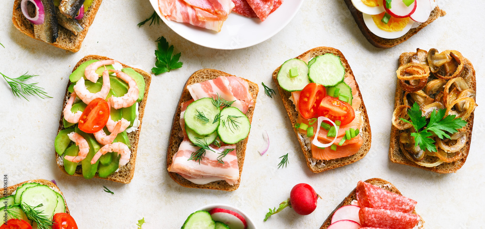 Open faced sandwiches Open faced sandwiches