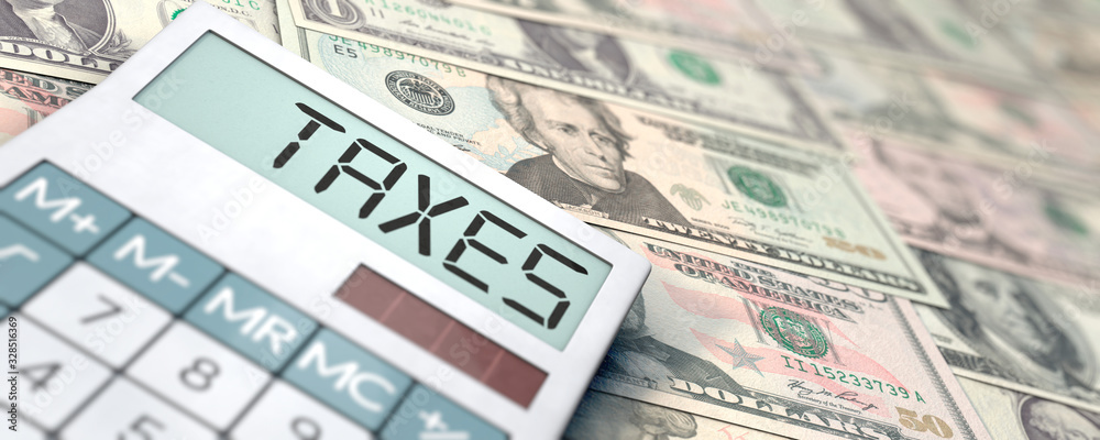 Taxes advice - Calculator and Dollar banknotes Taxes advice - Calculator and Dollar banknotes