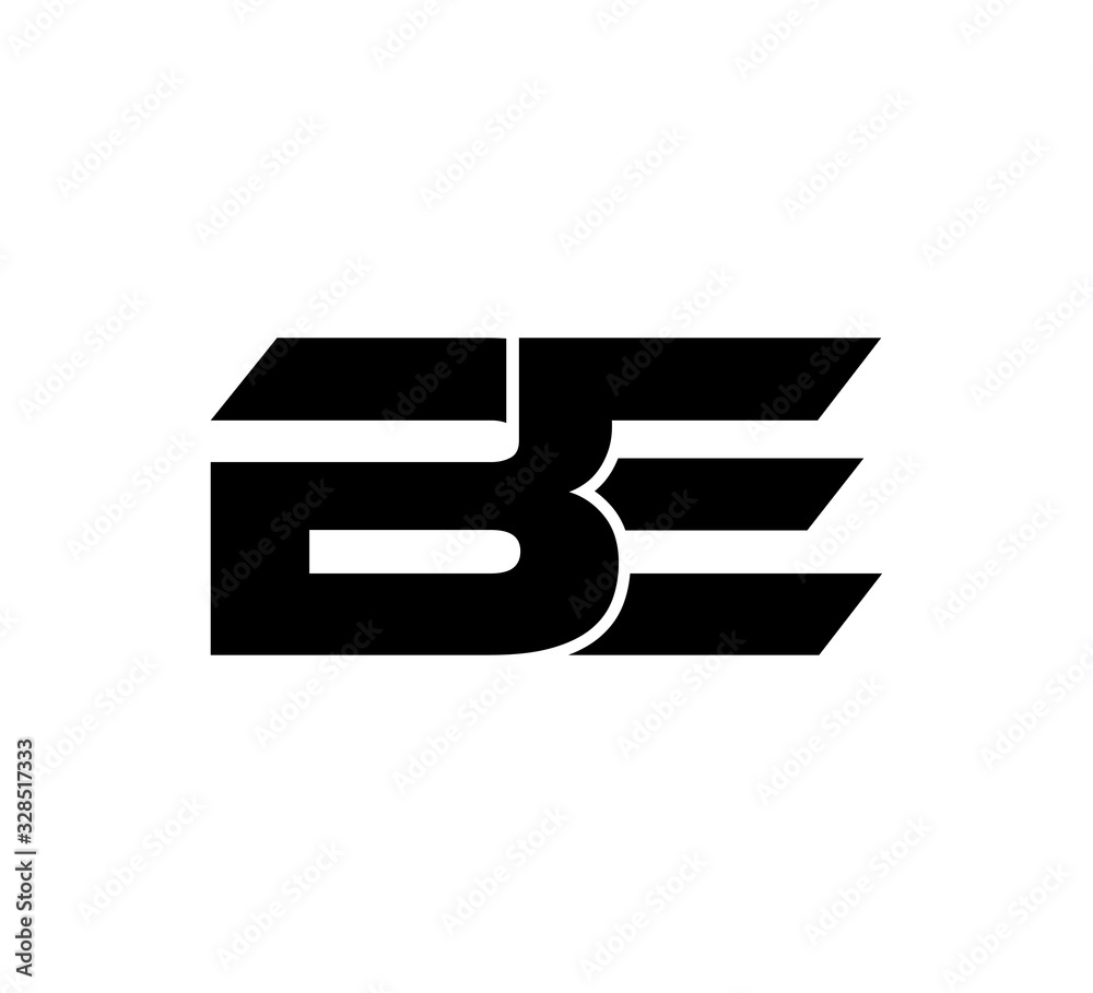 Initial 2 letter Logo Modern Simple Black BE Initial 2 letter Logo Modern Simple Black BE