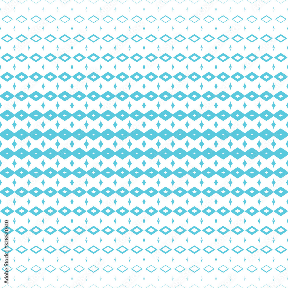Vector halftone geometric seamless pattern with diamond shapes, fading rhombuses, grid, mesh. Abstract background with gradient transition effect. Blue and white color. Modern repeat graphic design Vector halftone geometric seamless pattern with diamond shapes, fading rhombuses, grid, mesh. Abstract background with gradient transition effect. Blue and white color. Modern repeat graphic design