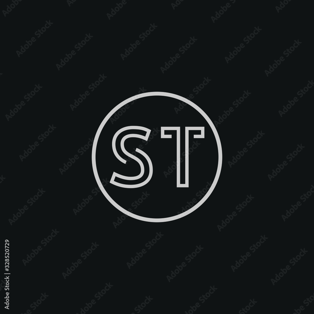 Creative Letter ST logo icon design template elements Creative Letter ST logo icon design template elements