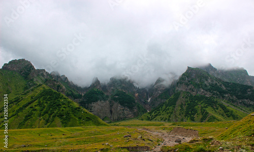 rainy weather in the mountains