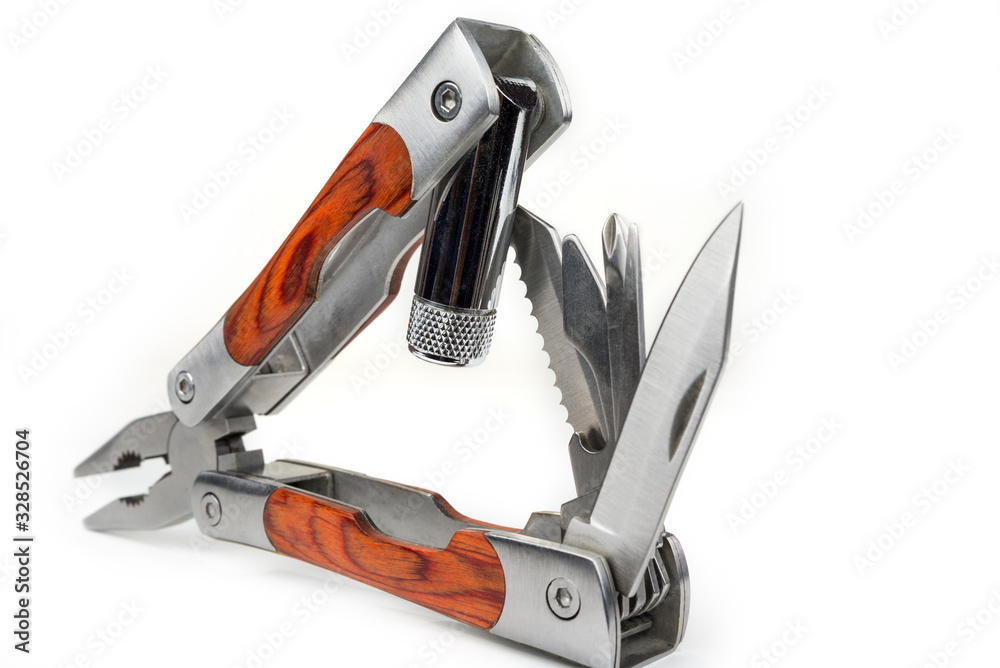 Multifunction Folding Pocket Knife for outdoor on a white Multifunction Folding Pocket Knife for outdoor on a white