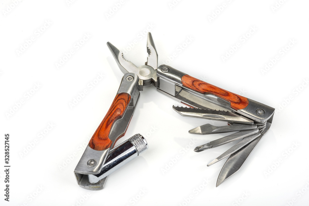 Multifunction Folding Pocket Knife for outdoor on a white Multifunction Folding Pocket Knife for outdoor on a white