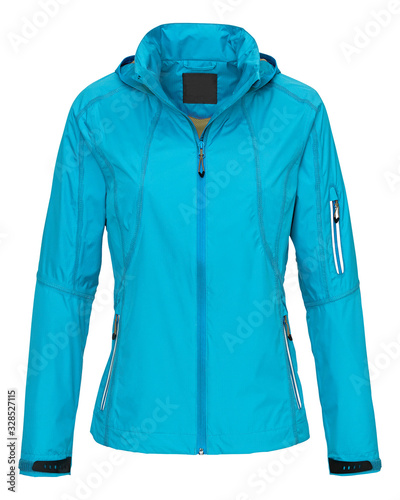 Coat outdoor ladies on invisible mannequin with clipping path