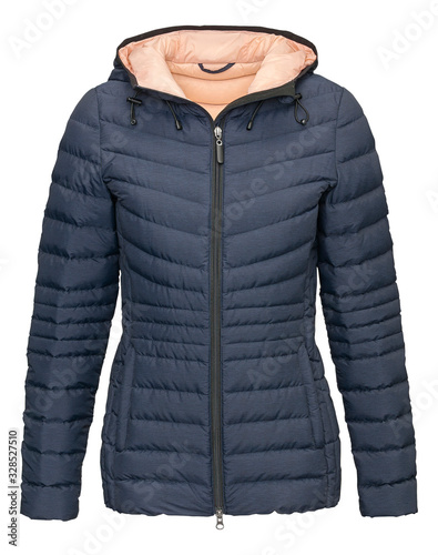 Coat outdoor ladies on invisible mannequin with clipping path
