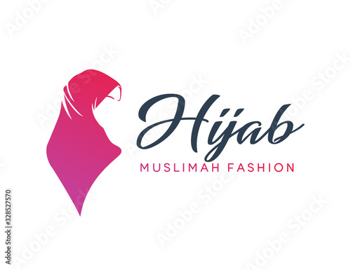 Muslim fashion logo template, muslim for hijab fashion store, vector