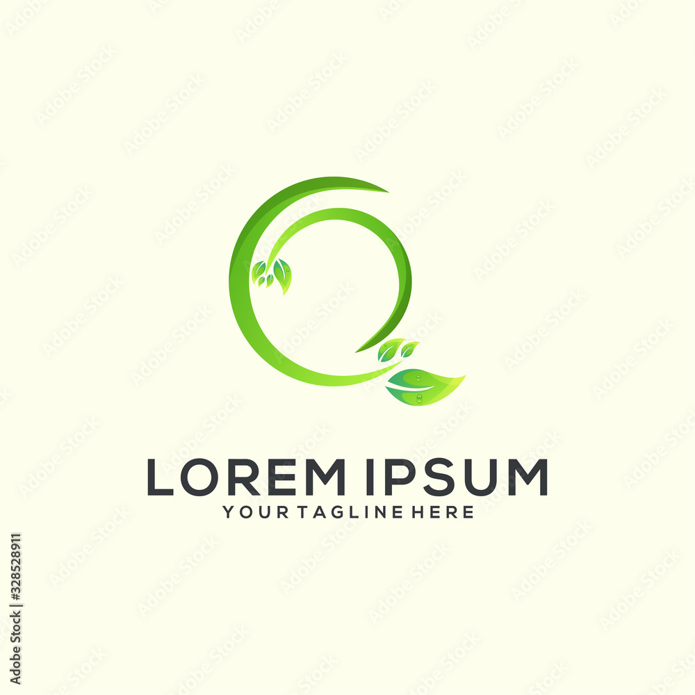 leaf circle logo design vector abstract leaf circle logo design vector abstract