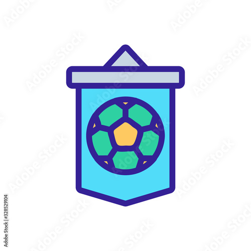 Pennant football fan icon vector. Thin line sign. Isolated contour symbol illustration