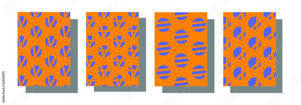 set of patterns cards. abstract vector. geometrc