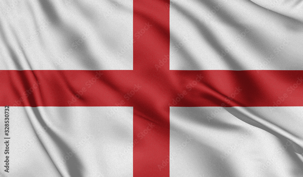 Obraz premium Waving color flag. Silk texure. 3d illustration.