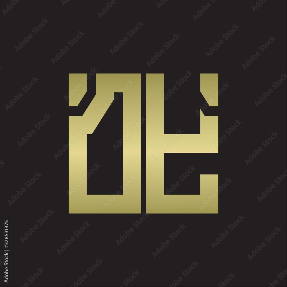 DY Logo with squere shape design template with gold colors DY Logo with squere shape design template with gold colors