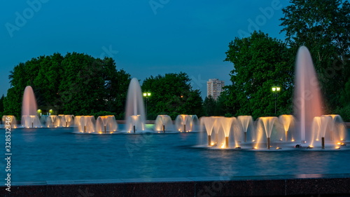 Illuminated night fountain