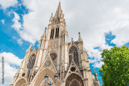 NANCY, FRANCE - June 23, 2018: Traditional Cathedral building in Nancy, France