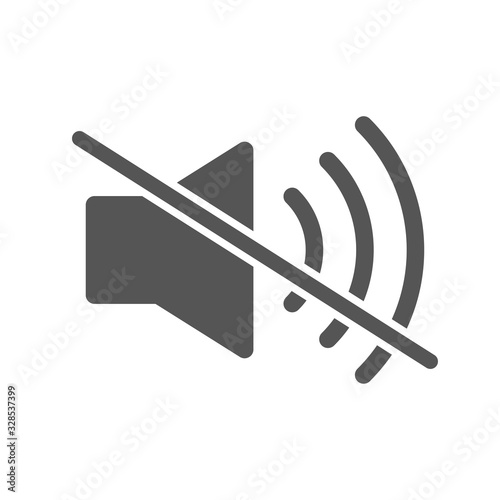 Mute sound icon vector, filled flat sign. Speaker mute symbol, logo illustration. Volume off icon. EPS 10.