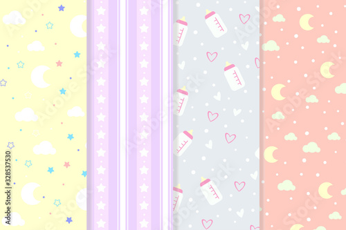 Baby theme pattern pastel colour