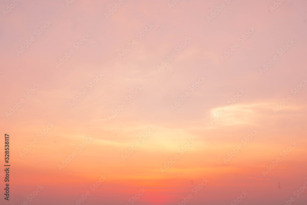 Dramatic sunset and sunrise sky Sky gradient from yellow and pink sunset